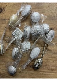 Resim Mıknatıslı Perde Tokası Perde Mandalı Mıknatıslı Perde Tutacağı 2'li Altın - Açık Gri 