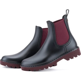 Resim Igor Chloe Bıcolor Siyah Kadın Yağmur Botu Siyah-bordo 