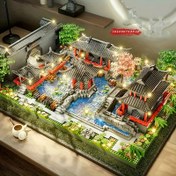 Resim 4420 adet Suzhou Bahçe Mini Yapı Blokları Seti, Çin Klasik Mimarisi, ABS Reçine, Oturma Odası Dekorasyonu için İdeal 