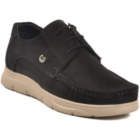 Resim Ayakmod 232061 M Siyah Nubuk Hakiki Deri Erkek Günlük Ayakkabı Siyah 