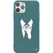 Resim iPhone 11 Pro Max Kravat Telefon Kılıfı 