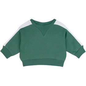 Resim Antebies Bebek Sweatshirt Pantolon Set Kontrast Yeşil - 12-18 Ay 