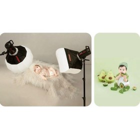 Resim Jinbei Lx-100W Cob Led 5500K Bebek&Çocuk Çekim Seti(Çap65 Quick Bal 