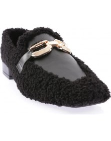 Resim DGN 5270-424 Metal Tokali Peluş Kadin Oxford Ayakkabi 