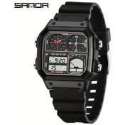 Resim Oldfriend Sanda Erkek Spor Saati Kronograf Alarmlı Kronometre Geri Sayım Siyah Beyaz Diğer 