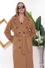 Resim Wazze OVERSIZE REGLAN KOL CAMEL KAŞE KABAN 