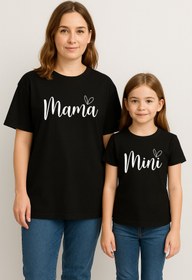 Resim SVART WEAR MAMA MINI Anne Kız Kombin Tişört Takımı T-Shirt Twin Anne Kız Çocuk Oversize MAMA MINI (TEKLİ FİYAT) 