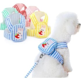 Resim Evcil Hayvan Çantalı Göğüs Gezdirme Tasması Seti 