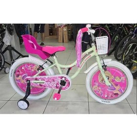 Resim Salcano Muki 16 Jant Kız Çocuk Bisikleti Mint Yeşili Ön Arka Sepetli Kız Çocuk Bisikleti Siyah 