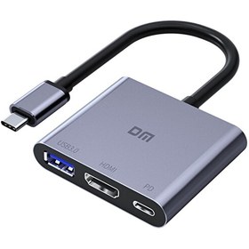 Resim DM CHB026 Type-C To 4K HDMI USB 3.0 PD Çevirici Dönüştürücü 