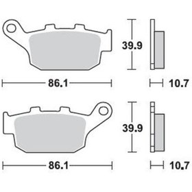 Resim Honda Xl V Transalp 650 Brakıng Arka Fren Balatası 2000 - 2007 71 