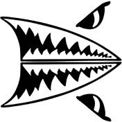 Resim Köpekbalığı Diş (Oto-Motor-Laptop-Duvar-Dekor) 30 x 27 cm 