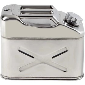 Resim BİTERSE Paslanmaz Çelik Benzin Bidonu Taşınabilir Yakıt Tankı Metal Benzin Bidonu 10 Lt 