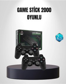 Resim 20000 Oyunlu 4k Retro Game Stick Kablosuz Çift Kollu Atari Konsolu 