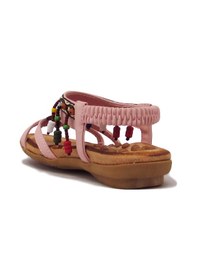 Resim GUJA BLG22Y154 PEMBE KIZ ÇOCUK ARKADAN LASTİKLİ BONCUKLU SANDALET Pembe 