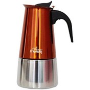 Resim Any Morning FE001-6 Paslanmaz Çelik İndüksiyonlu 0.3 L Bakır Moka Pot Espresso Kahve Makinesi 