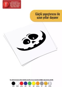 Resim Genel Markalar Cadılar Bayramı Gülen Balkabağı Sticker Oto Motor Laptop Duvar Folyo Sticker 60 x 42 cm 