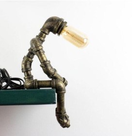 Resim RAMDET Hediyelik Kitap Okuma lambası, el yapımı endüstriyel masa lambası 