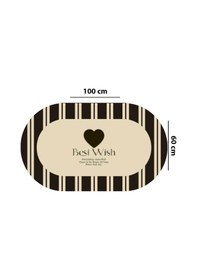 Resim Best Wish Tekli Banyo Paspası, Kaydırmaz Tabanlı Djtbanyo Renkli 