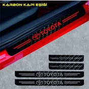 Resim Toyota Camry İçin Özel Yeni Uyumlu Aksesuar Oto Kapı Eşiği Özel Yeni Sticker Karbon 4 Adet 