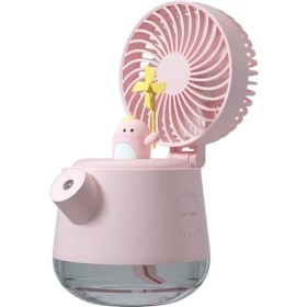 Resim Zsykd A04A USB Sevimli Pet Kettle Sprey Masaüstü Fan (Pembe Küçük Dinozor) (Yurt Dışından) 