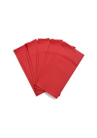 Resim Çift Kat Kırmızı Cepli Peçete 1/8 40x40 Cm Açık Hali 50 Adet 