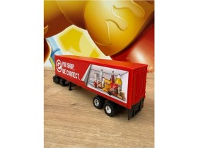 Resim Scntoys Man 4x2 ve Dorse Tır Çekici Oyuncak Metal Tır Çekici Dorseli Oyuncak Market Tırı Kapakları Açılır 