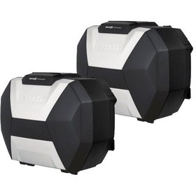 Resim Motosiklet Shad Adventure Yan Çanta Takım Genişleyebilir 38+38 Lt Siyah Gri 