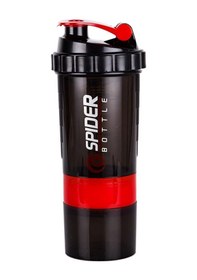 Resim 3 Katmanlar Shaker Protein Şişesi 550ml Peyniraltı Suyu Tozu Blender Fincan Red 550ml Red 