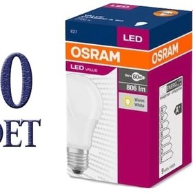 Resim Osram Led Ampul 10 Adet 8,5 Watt (60Watt) E27 . 