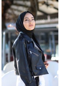 Resim Tesettür Penye Şal Modeli - Siyah 