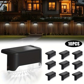 Resim 10 Açık Güneş Adım Işıkları Sıcak Beyaz/Beyaz/Led Güneş Işıkları Hol Duvar Işıkları, Railing Dekoratif Işıkları ve Festivite Uygun Işıklar 