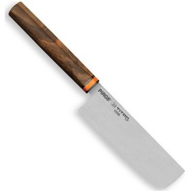 Resim Pirge 12106 Titan East Dilimleme Nakiri Şef Bıçağı 16 Cm - Ceviz Sap Tdrtr Gri - Siyah 