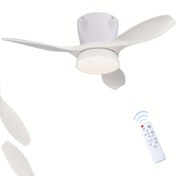 Resim GDLUOAO 53,85 cm ABS Tavan Vantilatörü - Gömme Montajlı, Uzaktan Kumandalı, 3 Ayarlanabilir Kanat, 6 Hız, Zamanlayıcı, Modern Parlak Yüzey, Oturma Odası ve Yatak Odası İçin 