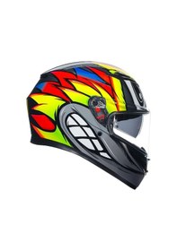 Resim AGV K3 KAPALI KASK BIRDY 2.0 GRİ-SARI-KIRMIZI 