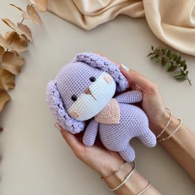 Resim Amigurumi Köpüş Oyuncak 2 - Lila 