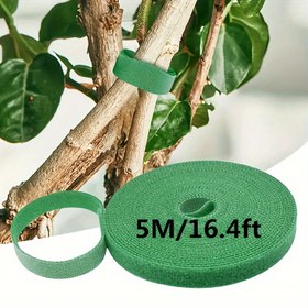 Resim 1 rulo 1 cmlik yumuşak tutma saplı tekrar kullanılabilir bitki bağları - Ayarlanabilir bitki destek yapıları, sap koruması ve peyzaj için dayanıklı naylon bahçe bandı - Kullanımı ve tekrar kullanımı kolay 