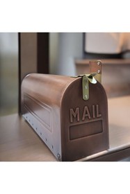 Resim LUCKYHOMES Özel Üretim Galvaniz Amerikan Tarzı Posta Kutusu,Mail Kutusu Bakır 50X15X21 