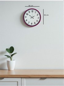 Resim Zentime 36 Cm Pembe Dekoratif Duvar Saati Diğer 