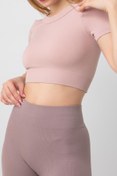 Resim DoReMi Seamless Fitilli Spor Crop Tişört 