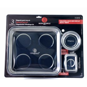 Resim Worldforce 3'lü Manyetik Alet Tutucu Paslanmaz Tepsi Seti 290x270mm Ve 95x65mm Ve 105mm Set 