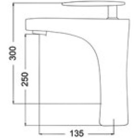 Resim Gms Vera Mix 30 CM Yüksek Çanak Lavabo Musluk Bataryası Vra108 