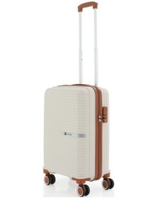 Resim Mçs Polipropilen 2li Valiz Seti Orta & Kabin V374 S24sy1000079-set 11139 Kemik/kahverengi Kemik - Kahverengi 