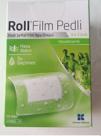 Resim Roll Film Pedli 5X7.2 Cm 50Li Steril Pedli Film Yara Örtüsü Su Ge 