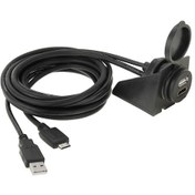 Resim Usb 2.0 Ve Mini Hdmı Type-c Erkek - Usb 2.0 Ve Hdmı Type-a Dişi Adaptör Kablosu, Araba Gömme Montajlı, Uzunluk: 2m 
