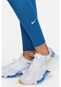 Resim Nike One High Rise Leggings Full Length 2 Cepli Yüksek Belli Toparlayıcı Tayt Mavi Sax 