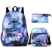 Resim Luckydog Stitch Sırt Çantası - İki Parçalı Okul Çantası Stil 3 Diğer 