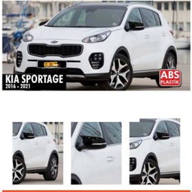 Resim bestuning Kia Sportage Batman Yarasa Ayna Kapağı Sinyalli Piano Black / 2016 - 2021 