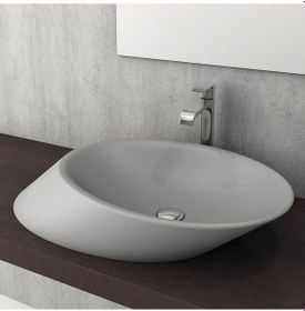 Resim Bocchi Vessel Çanak Lavabo 70 CM Mat Gri 