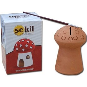 Resim Şekil Seramik Obje Mantar Kumbara Boyama Seti 